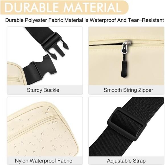 Women's 2L Capacity Cross Body Fanny Packs for Women Men with Adjustable Strap, - Picture 3 of 7